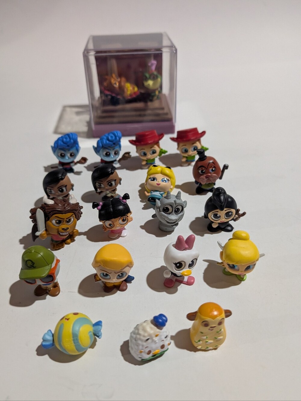 Disney Doorables Lot Of 21 Figures And Fantasia Display Case